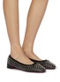 Figure View - Click To Enlarge - CHRISTIAN LOUBOUTIN - Sweetie Jane Spikes Leather Flats