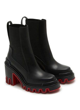Detail View - Click To Enlarge - CHRISTIAN LOUBOUTIN - Marchacroche Duna 95 Leather Ankle Boots