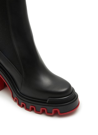 Detail View - Click To Enlarge - CHRISTIAN LOUBOUTIN - Marchacroche Duna 95 Leather Ankle Boots