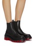 Figure View - Click To Enlarge - CHRISTIAN LOUBOUTIN - Marchacroche Duna Leather Ankle Boots