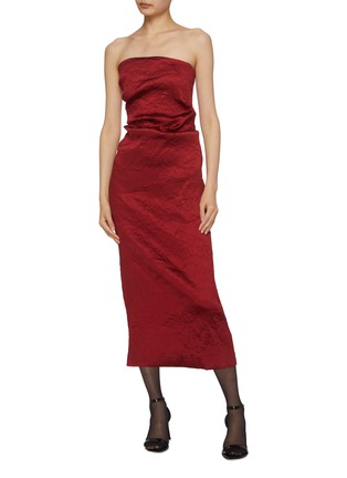 Figure View - Click To Enlarge - TOVE - Kezia Strapless Textured Tube Dress