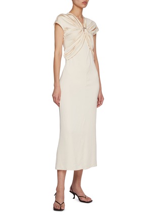 Figure View - Click To Enlarge - TOVE - Tova Cap Sleeve Ruched Dress