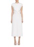 Main View - Click To Enlarge - TOVE - Jessa Knot Front Cap Sleeve Silk Dress