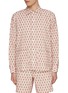 Main View - Click To Enlarge - ORLEBAR BROWN - Barkley Lattice Embroidery Cotton Linen Overshirt