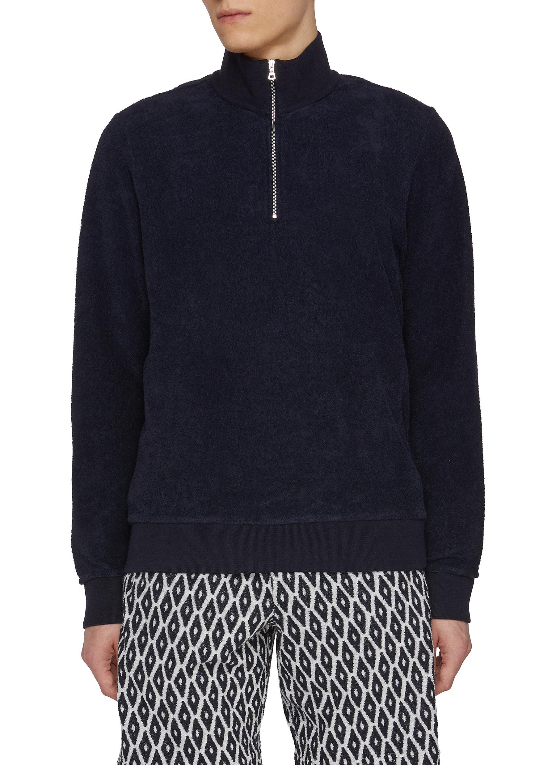 Isar Half Zip Towelling Cotton Sweater