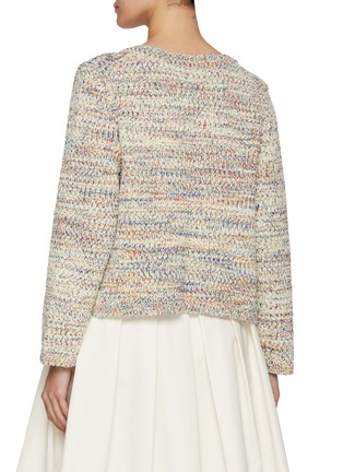 Back View - Click To Enlarge - SANDBEIGE - Spring Knit Cardigan