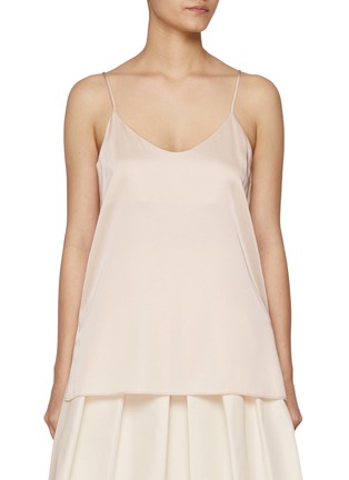 Main View - Click To Enlarge - SANDBEIGE - Sophia Spaghetti Strap Camisole