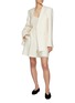 Figure View - Click To Enlarge - SANDBEIGE - Cannes Wool Silk Shorts