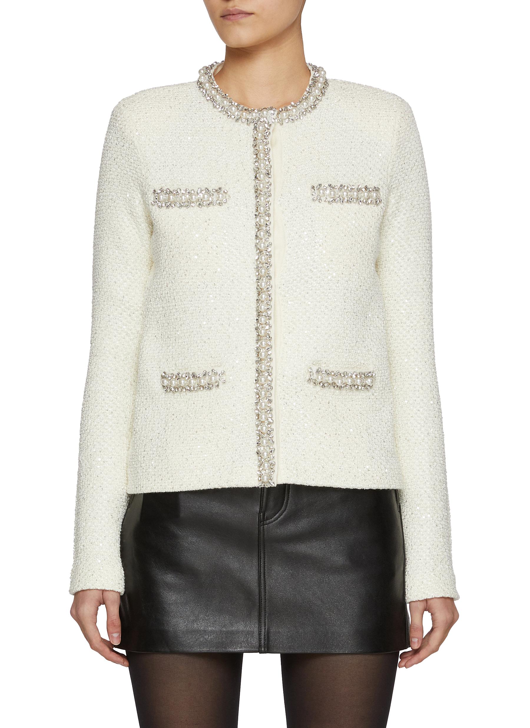 SELF-PORTRAIT | Textured Knit Embellished Cardigan | Women