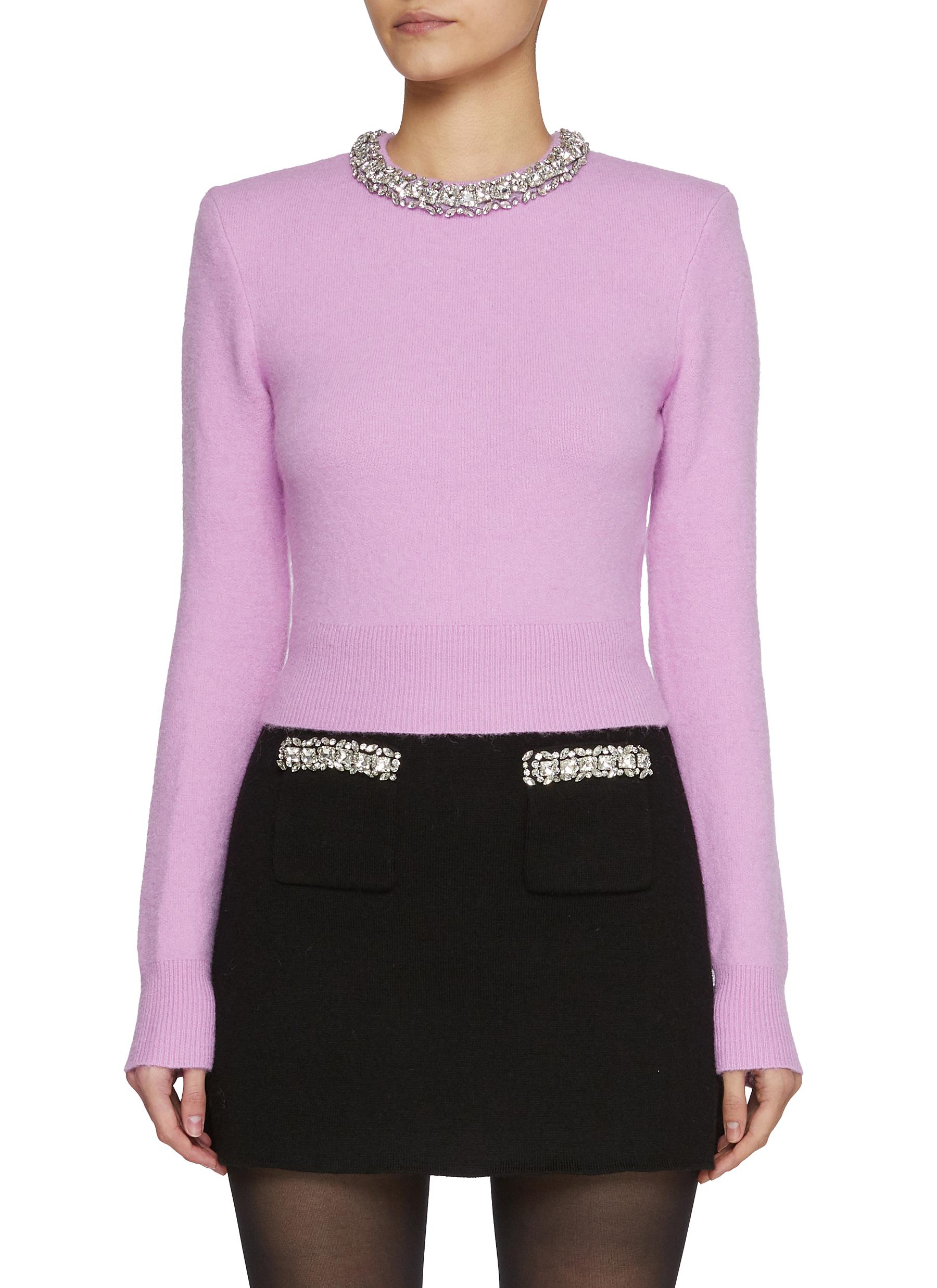 SELF-PORTRAIT | Embellished Knit Top | Women | Lane Crawford