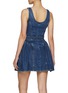 Back View - Click To Enlarge - SELF-PORTRAIT - Flared Denim Mini Dress