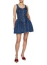 Figure View - Click To Enlarge - SELF-PORTRAIT - Flared Denim Mini Dress