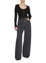 Figure View - Click To Enlarge - SELF-PORTRAIT - Relaxed Bow Motif Jeans