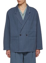 LE17SEPTEMBRE | Double Breasted Overdyed Denim Blazer | Men | Lane