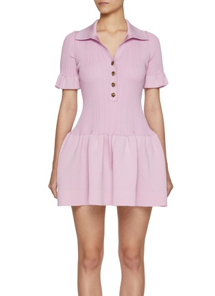 Main View - Click To Enlarge - SELF-PORTRAIT - V-neck Collared Mini Dress