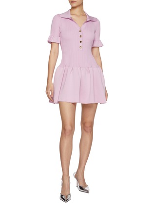 Figure View - Click To Enlarge - SELF-PORTRAIT - V-neck Collared Mini Dress