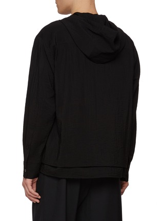 Back View - Click To Enlarge - LE17SEPTEMBRE - Double Layered Hooded Shirt