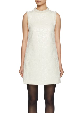 Main View - Click To Enlarge - SELF-PORTRAIT - Pearl Trim Mini Dress