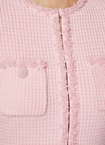 【LOULOUSEOUL】Pearl Dot Mini Dress (Scarf Set / Pink) SELF-PORTRAIT | Pearl-Embellished Textured Mini Dress