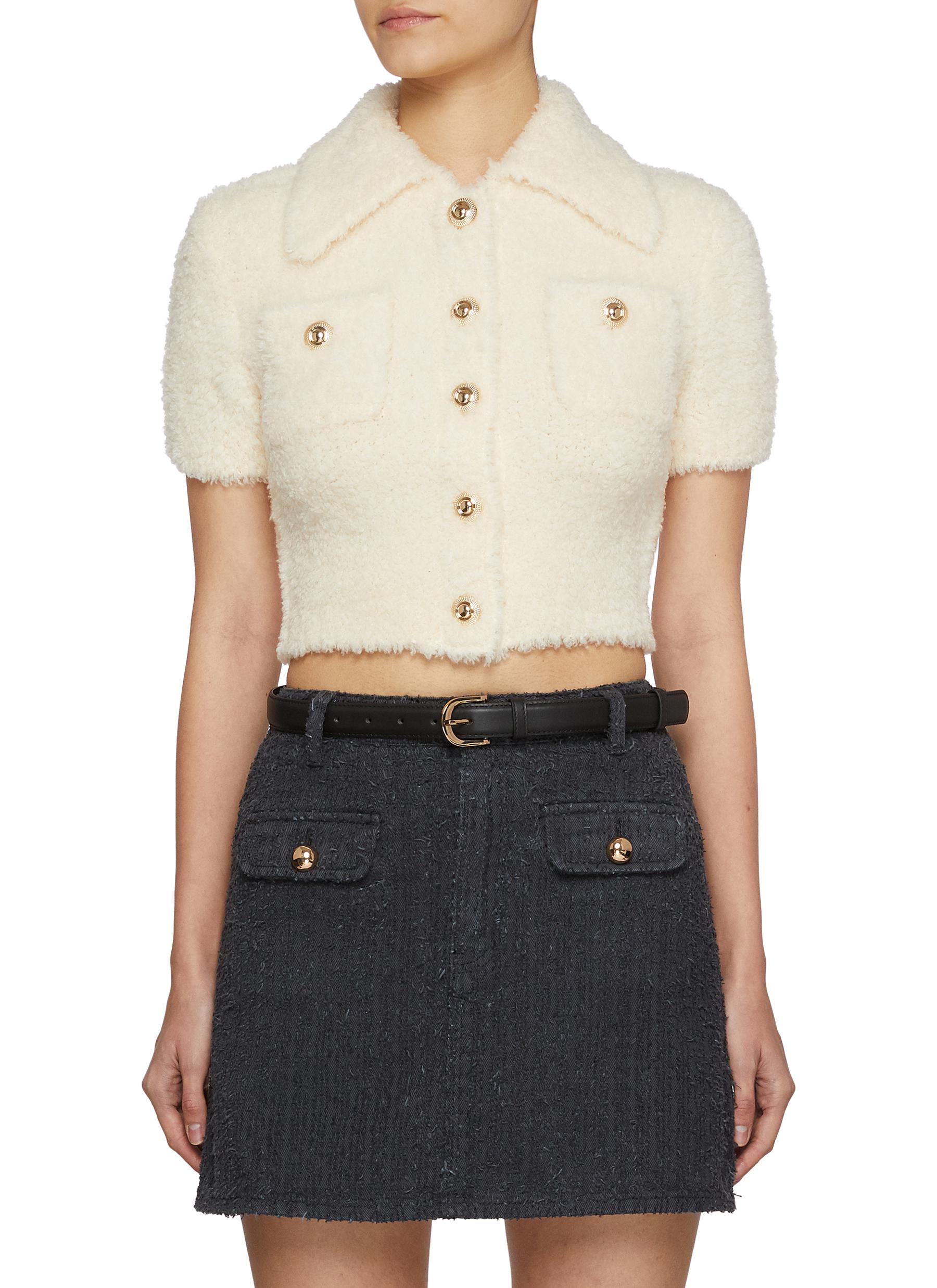 Fluffy Wool Blend Knitted Top
