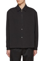 LE17SEPTEMBRE | Half Zip Half Button Cotton Shirt Jacket