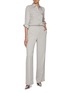 Figure View - Click To Enlarge - THEORY - Wide Leg Pull On Silk Trousers