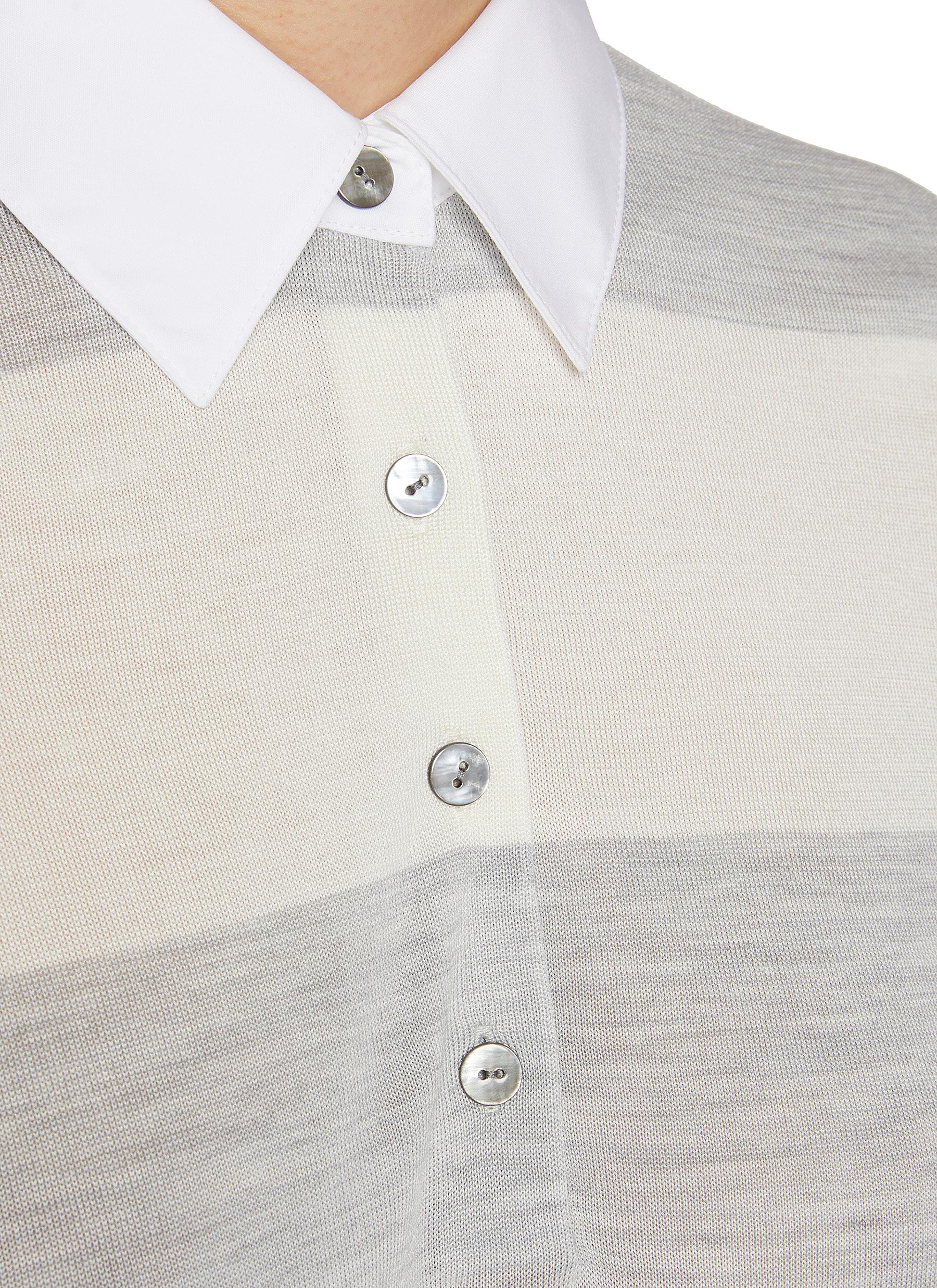 Relaxed Silk Rugby Shirt - Thumbnail 4