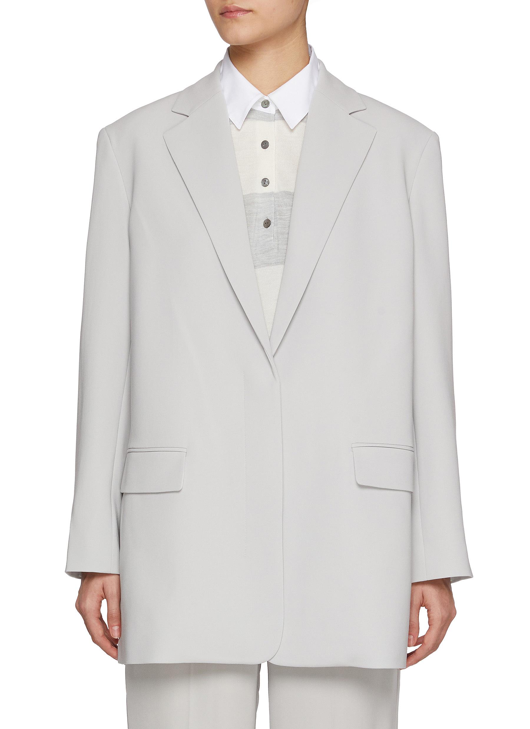驚きの価格 THEORY | Notch Lapel Single Breasted Oversized Blazer ジャケット・アウター