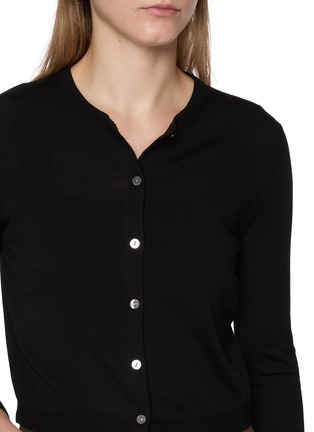  - THEORY - Cropped Crewneck Wool Cardigan