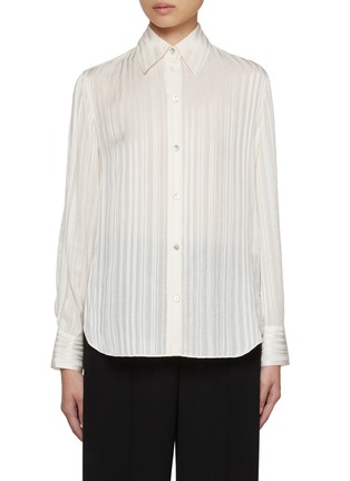 Main View - Click To Enlarge - VINCE - Striped Pintuck Blouse