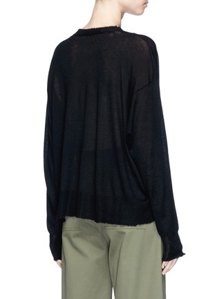 Back View - Click To Enlarge - T BY ALEXANDER WANG - Raw edge oversized sweater