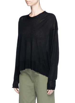 Front View - Click To Enlarge - T BY ALEXANDER WANG - Raw edge oversized sweater