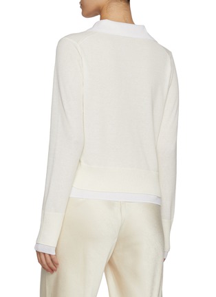 Back View - Click To Enlarge - VINCE - Polo Collar Double Layer Sweater