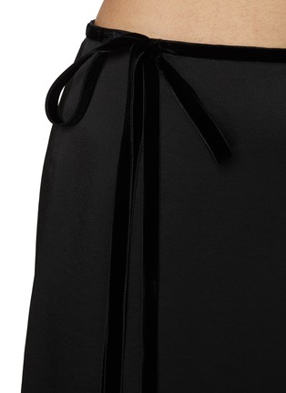  - VINCE - Velvet Trim Side Slit Bias Skirt