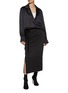 Figure View - Click To Enlarge - VINCE - Velvet Trim Side Slit Bias Skirt