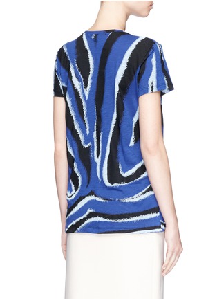 Back View - Click To Enlarge - PROENZA SCHOULER - Zebra print baggy tissue jersey T-shirt