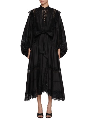 Main View - Click To Enlarge - ZIMMERMANN - Crush Lace Billow Maxi Dress