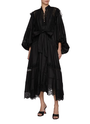 Figure View - Click To Enlarge - ZIMMERMANN - Crush Lace Billow Maxi Dress