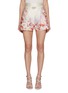 Main View - Click To Enlarge - ZIMMERMANN - Crush Floral Belted Silk Cotton Shorts