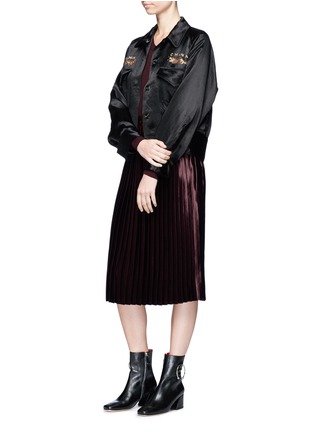 Figure View - Click To Enlarge - MS MIN - Pleated satin skirt