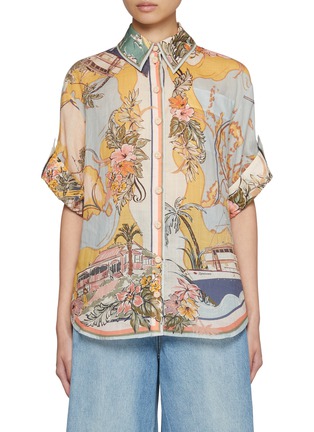 Main View - Click To Enlarge - ZIMMERMANN - Tallow Relaxed Shirt