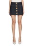 Main View - Click To Enlarge - ZIMMERMANN - Crush Dark Wash Denim Mini Skirt