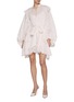 Figure View - Click To Enlarge - ZIMMERMANN - Crush Lace Billow Mini Dress