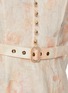  - ZIMMERMANN - Mandarin Collar Floral Linen Midi Dress