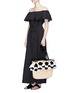Figure View - Click To Enlarge - LISA MARIE FERNANDEZ - 'Mira Flounce' off-shoulder belted cotton dress