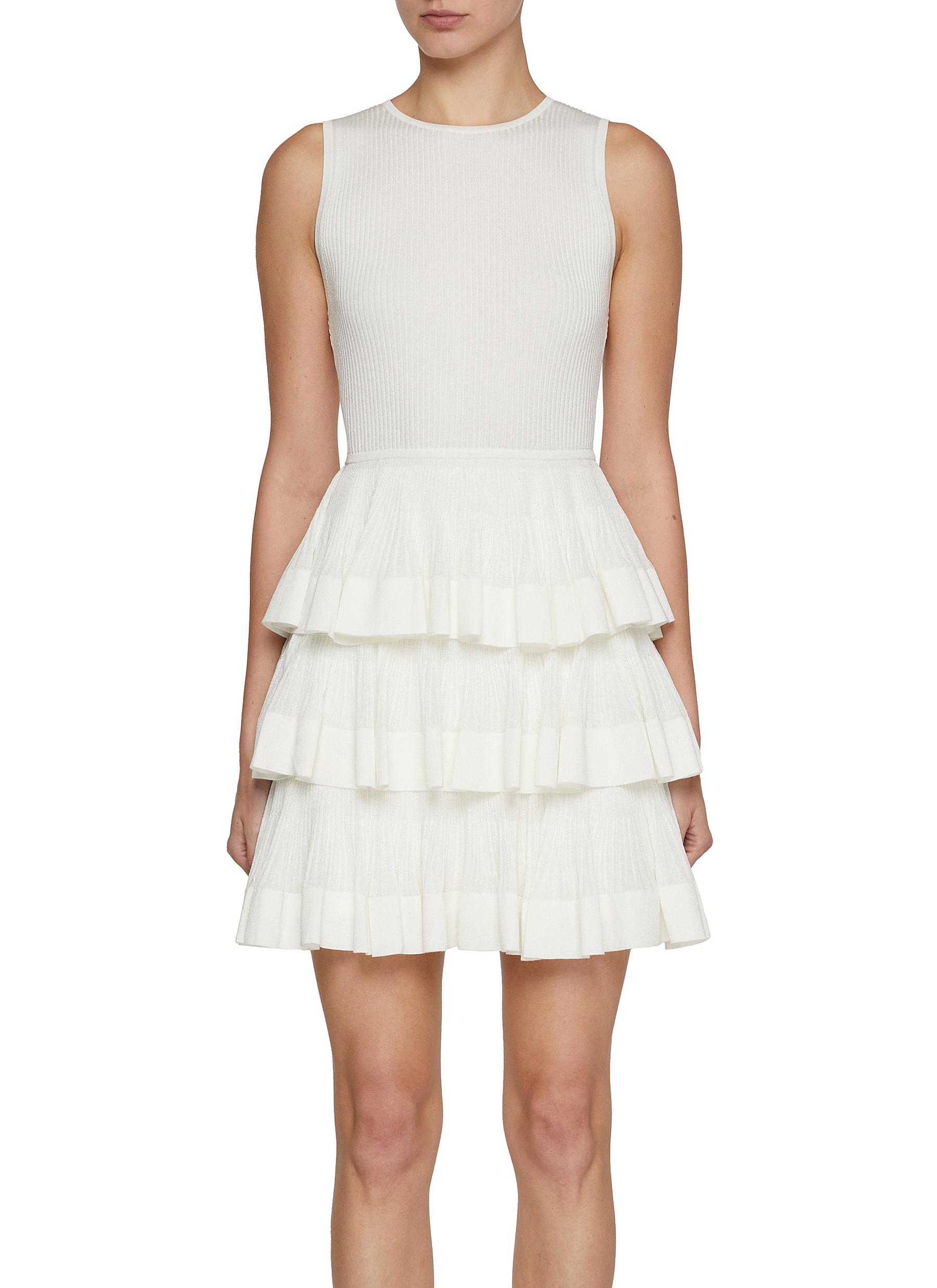 LACE FRILL MINI DRESS_WHITE - crank | 60% - Asian Fashion