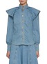 Main View - Click To Enlarge - ZIMMERMANN - Crush Denim Blouse