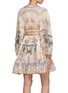 Back View - Click To Enlarge - ZIMMERMANN - Wylie Frilled Wrap Cotton Mini Dress