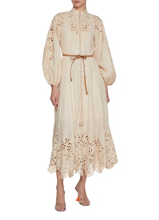 Figure View - Click To Enlarge - ZIMMERMANN - Wylie Embroidered Billow Dress