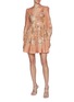 Figure View - Click To Enlarge - ZIMMERMANN - Tallow Plunge Floral Linen Mini Dress